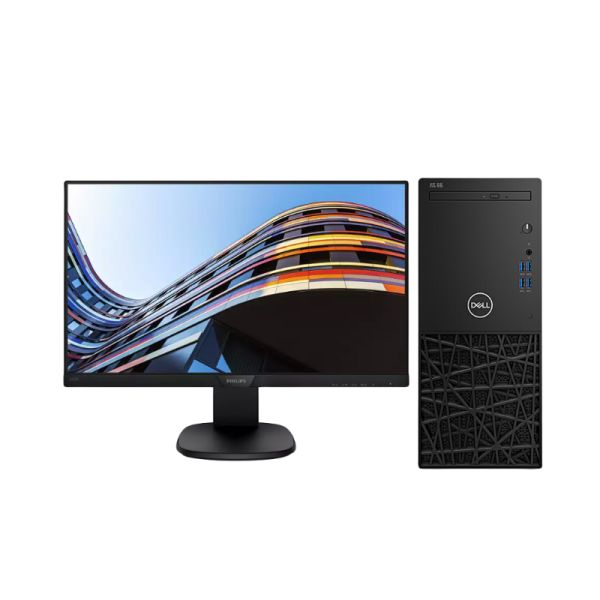 戴尔Dell 成铭3991 台式机电脑租赁(I5-10500/16G/1T+256G SSD/核显/飞利浦243S7QDSBF 23.8英寸显示器)