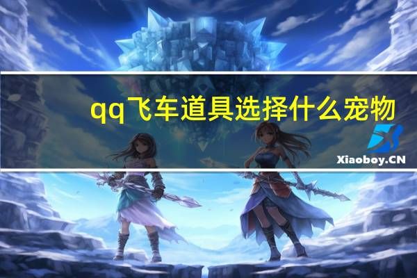 qq飞车道具选择什么宠物
