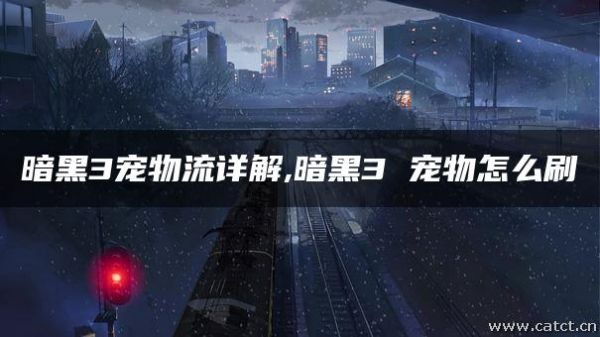 暗黑3宠物流详解,暗黑3 宠物怎么刷