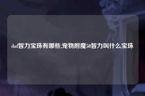 dnf智力宝珠有哪些,宠物附魔50智力叫什么宝珠
