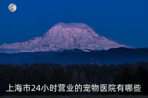 上海市24小时营业的宠物医院有哪些