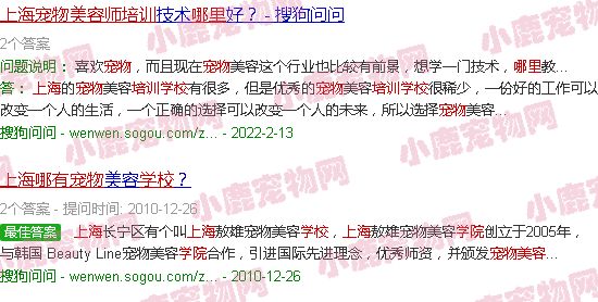 上海哪里有宠物美容师培训学校