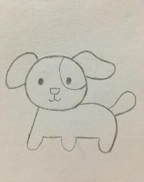 简笔画小狗的画法