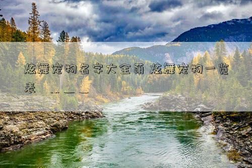 炫舞宠物名字大全萌 炫舞宠物一览表