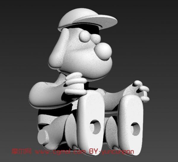 卡通小狗,动物max3d模型