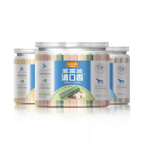 【rjm8.com狗狗用品10】常见小型宠物狗品种:麦富迪狗狗零食磨牙棒清口香幼犬小型犬泰迪专用狗咬胶训练洁齿棒3640