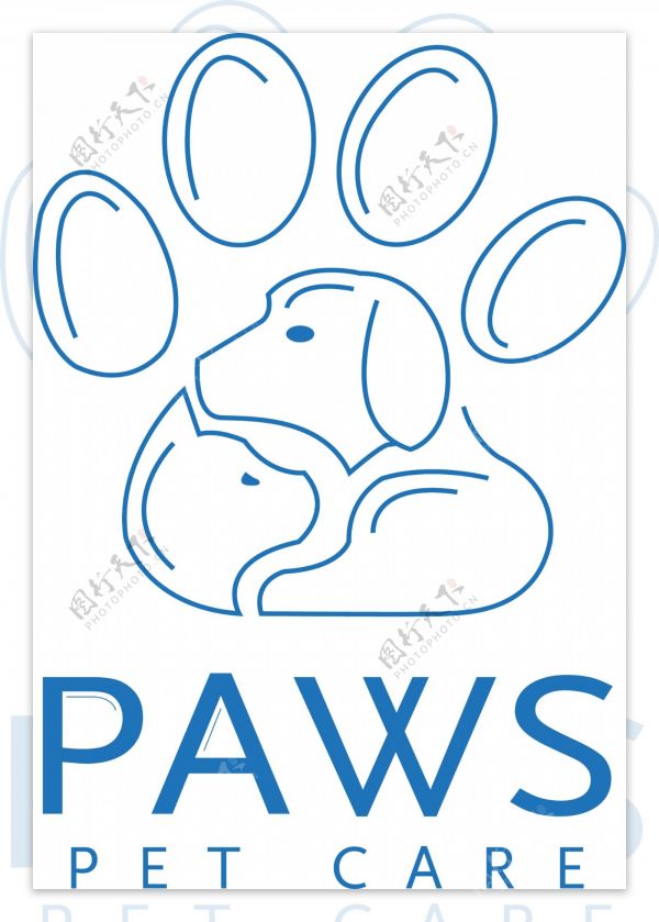 猫狗宠物图宠物图标宠物标志