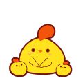 小黄鸡撒花.gif