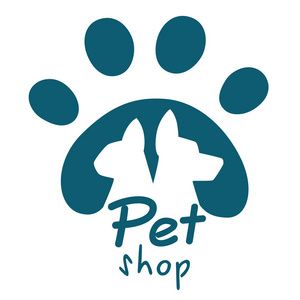 狗和猫的图标.矢量徽标, 会徽, 标签设计元素为宠物店, 动物园店.