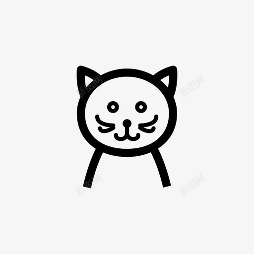 猫宠物小猫图标svg_88icon https://88icon.com 动物 可爱 头 宠物 小猫 猫 脸