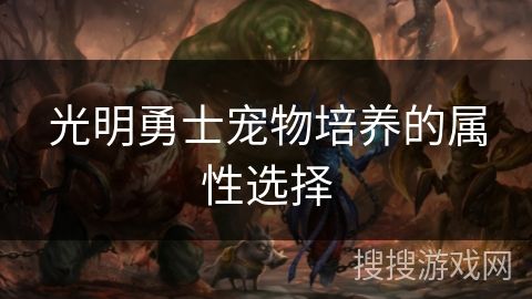 光明勇士宠物培养的属性选择