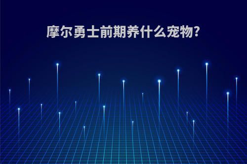 摩尔勇士前期养什么宠物?