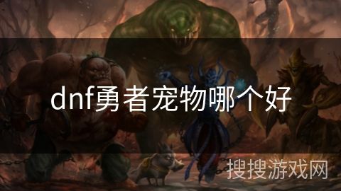 dnf勇者宠物哪个好