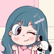 小女孩抱宠物可爱闺蜜卡通头像图片，温暖治愈系