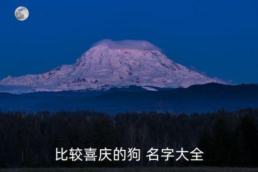 比较喜庆的狗 名字大全