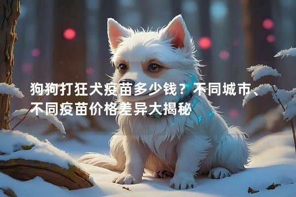 狗狗打狂犬疫苗多少钱？不同城市、不同疫苗价格差异大揭秘