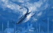 鲸鱼海底世界壁画图片素材
