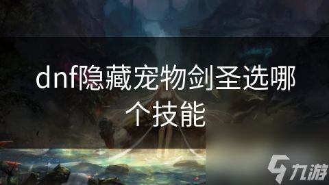 dnf隐藏宠物剑圣选哪个技能