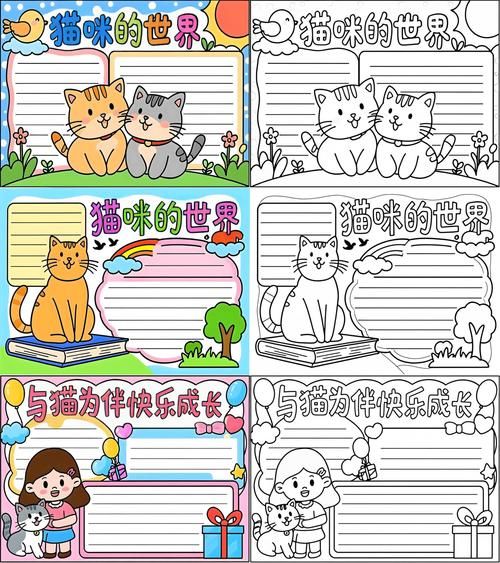 这次我为大家带来的是一份以猫咪的世界为主题的手抄报