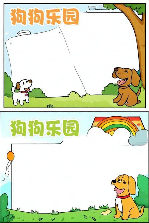 这次我为大家带来的是狗狗乐园主题的手抄报简直太可爱啦