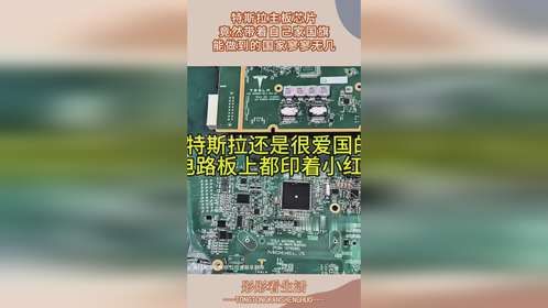特斯拉主板芯片，竟然带着自己家国旗，能做到的国家寥寥无几