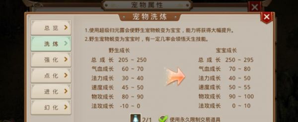 问道宝宝同源怎么才能洗出高属性？