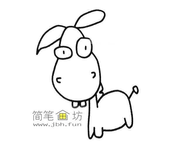 动物简笔画 四款可爱的小毛驴的简笔画图片导读可爱的小毛驴的简笔画