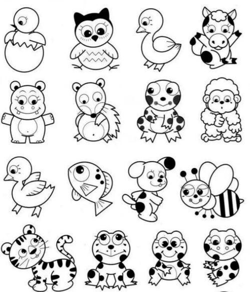 可爱简笔画小动物100种可爱简笔画小动物