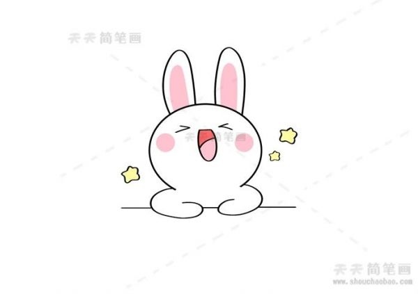 简笔画超萌小兔子卡通画法步骤教程简单又可爱的萌萌哒小兔子简笔画