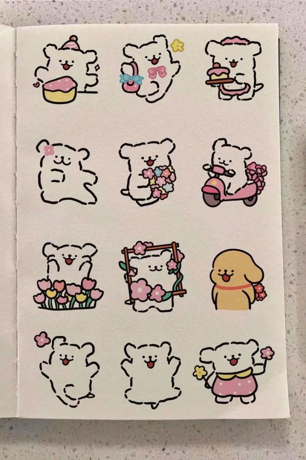超可爱线条小狗合集一学就会系列简笔画一起学画画抖音
