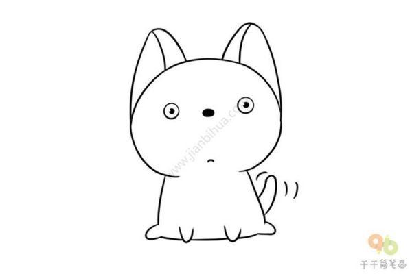 呆萌的小狗简笔画狗简笔画