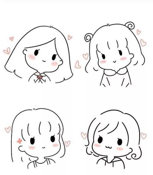 可爱小女生人物简笔画