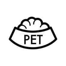 有食物简单的传染媒介象的宠物碗 狗和猫碗的黑白例证狗简笔画画法