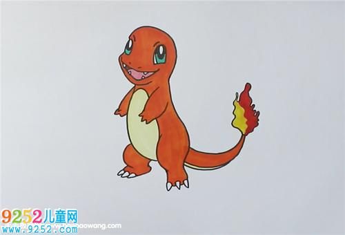 小火龙简笔画 精灵宝可梦简笔画