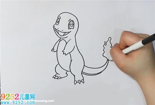 小火龙简笔画 精灵宝可梦简笔画