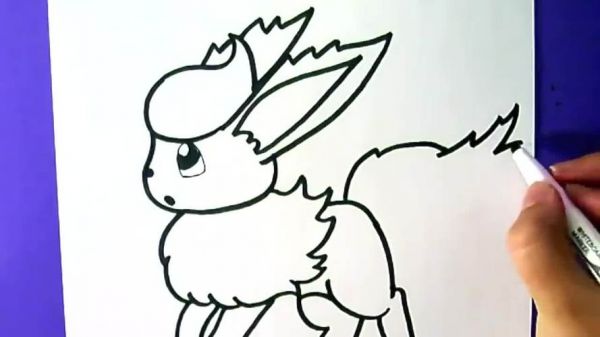 简笔画火精灵涂鸦绘画