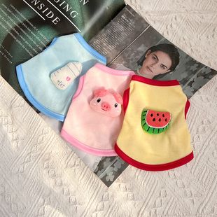 宠物衣服小型鹿犬幼崽1斤内夏季背心薄款超轻薄透气0到3个月猫咪