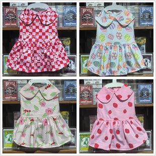 宠物翻领连身裙狗狗衣服夏装裙子裙装小鹿犬布偶猫泰迪比熊贵宾