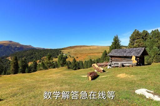数学解答急在线等