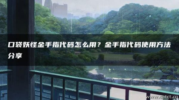 口袋妖怪金手指代码怎么用？金手指代码使用方法分享