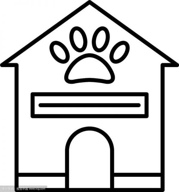宠物屋图标轮廓风格