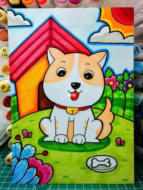 马克笔宠物简笔画