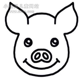 小猪头像简笔画可爱集