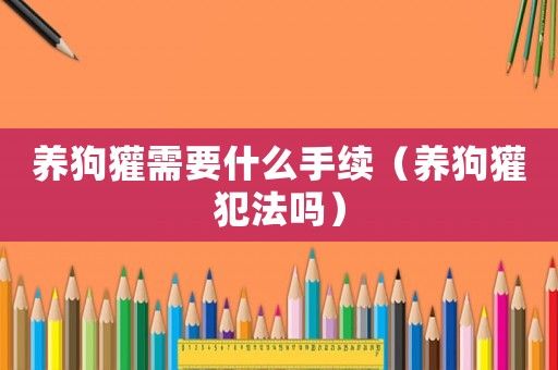 养狗獾需要什么手续（养狗獾犯法吗）