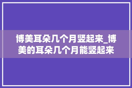 博美耳朵几个月竖起来_博美的耳朵几个月能竖起来