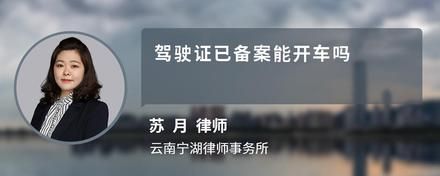 驾驶证已备案能开车吗