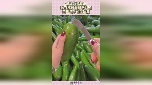 误以为是角瓜，扒开皮越看越不对劲，瓜里瓜气的牛油果！
