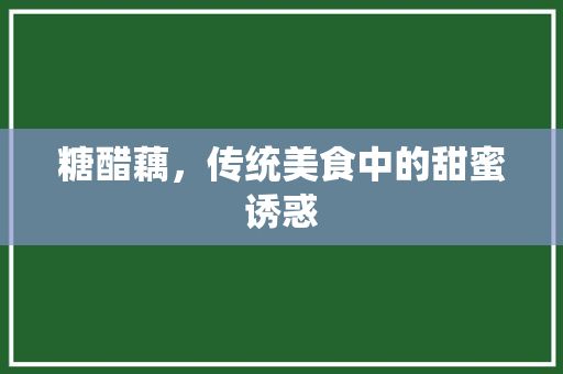 糖醋藕，传统美食中的甜蜜诱惑