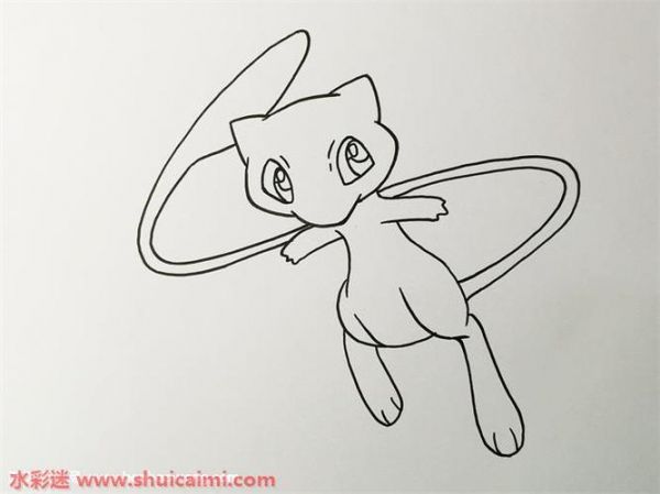 神奇宝贝梦幻怎么画神奇宝贝梦幻简笔画简单好看