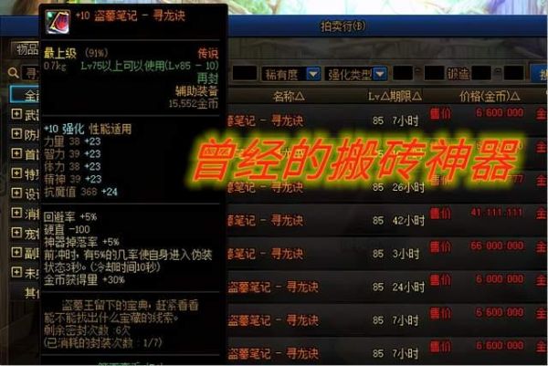 《DNF》2021年搬砖装备最新推荐